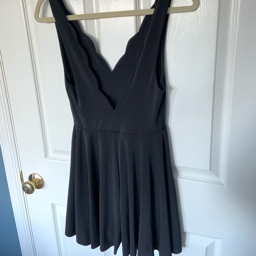 Kimchi Blue Scalloped V neck Romper